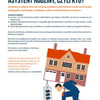 Broszura:  Na kłopoty....Asystent Rodziny