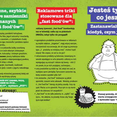 Ulotka: Profilaktyka fast food w diecie