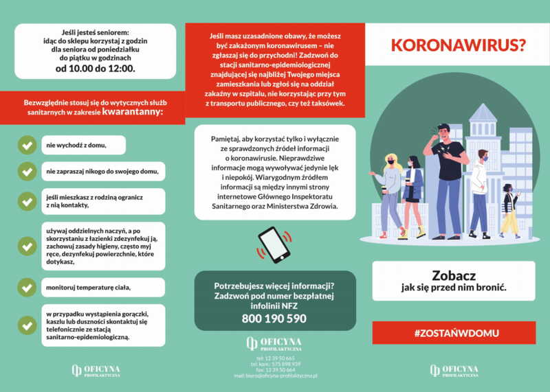Ulotka: Zapobiegaj Przeciw Koronawirusowi