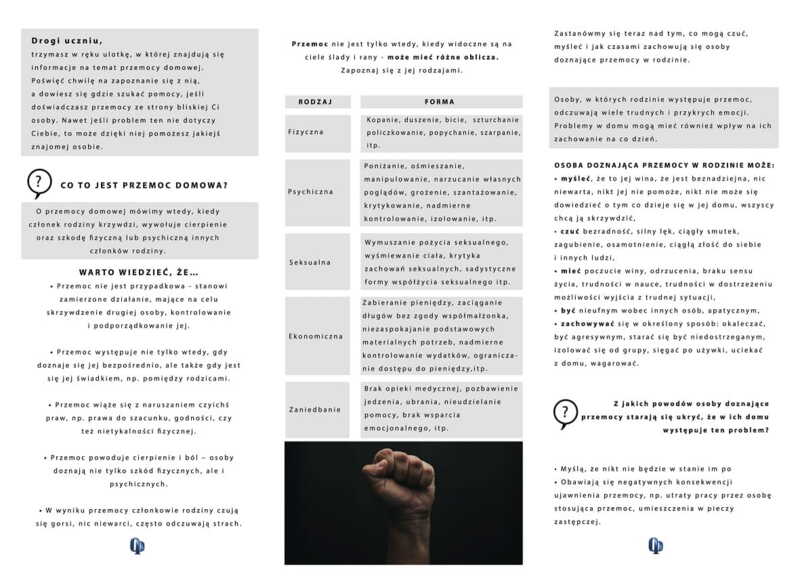 Ulotka: Nie Bądź Obojętny - Reaguj (Młodzież)