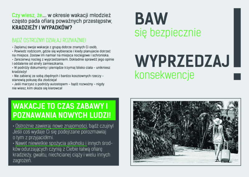Ulotka: Bezpieczne wakacje za granicą