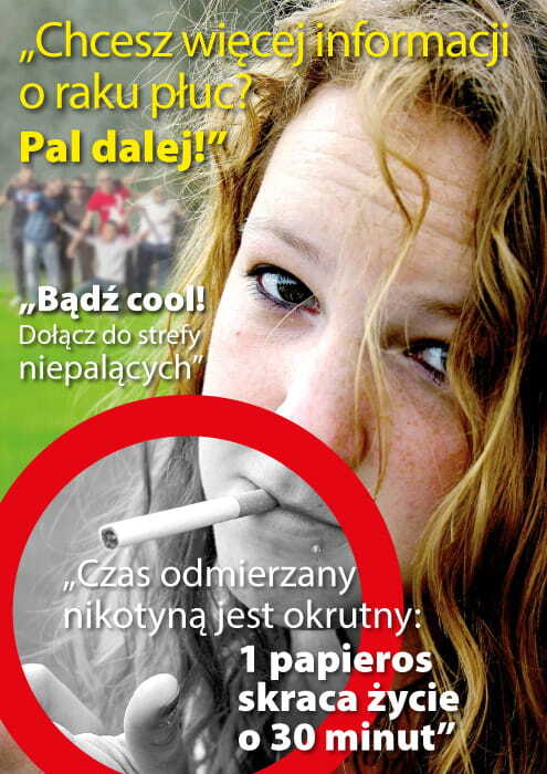 Plakat: Profilaktyka uzależnienia od nikotyny dla młodzieży