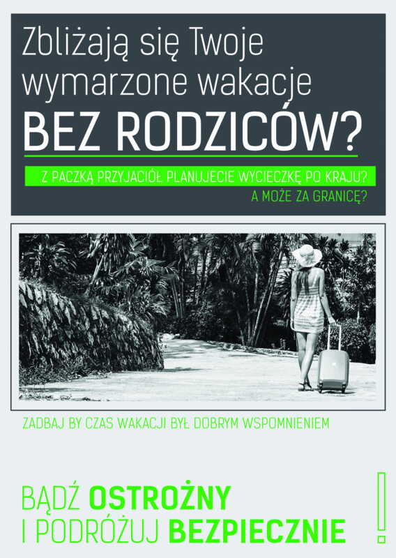Plakat: Bezpieczne wakacje za granicą
