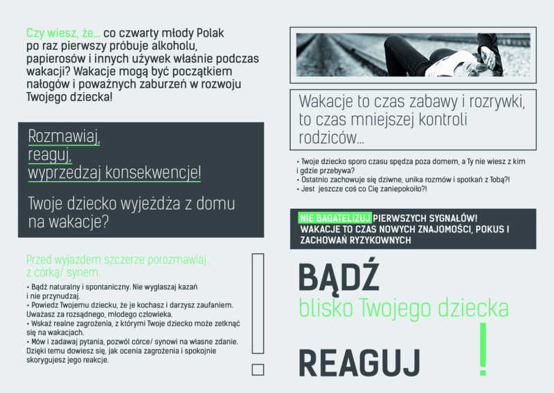 Ulotka: Bezpieczne wakacje Twojego dziecka