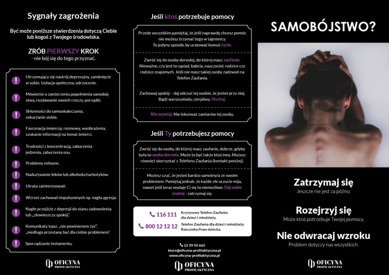 Ulotka: Samobójstwo (Młodzież)