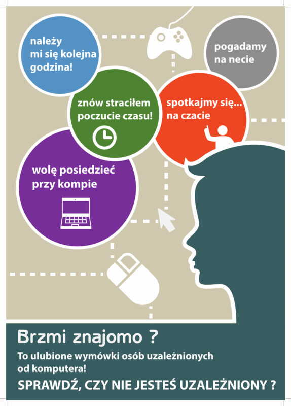 Plakat: Profilaktyka uzależnienia od komputera i internetu