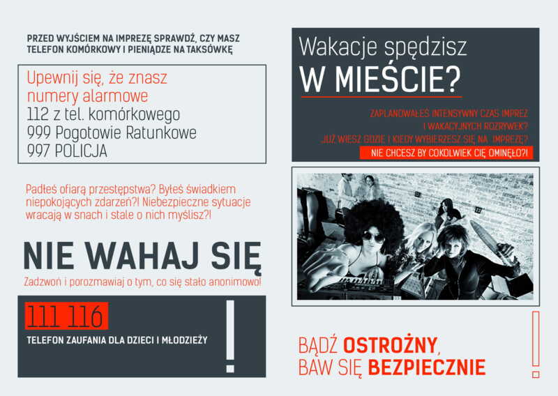Ulotka: Bezpieczna zabawa w mieście