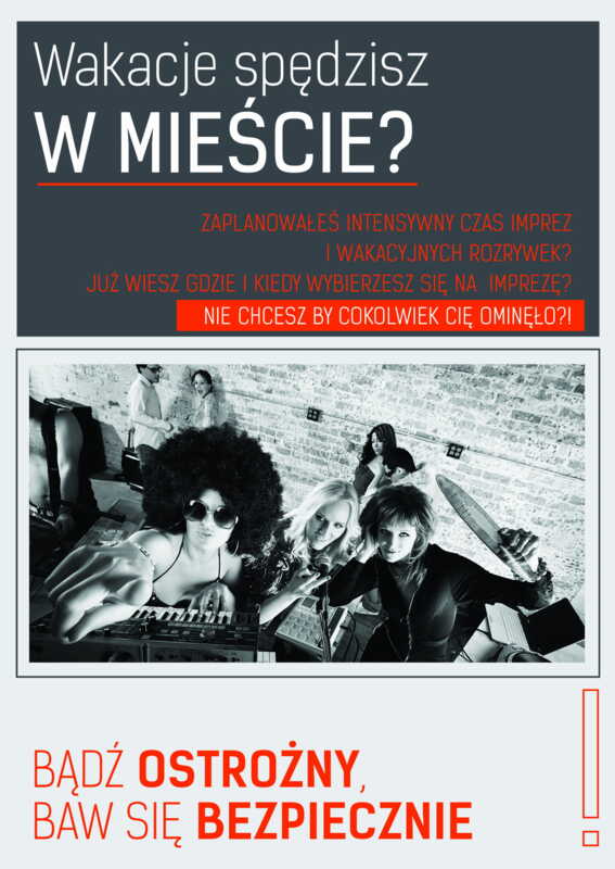 Plakat: Bezpieczna zabawa w mieście
