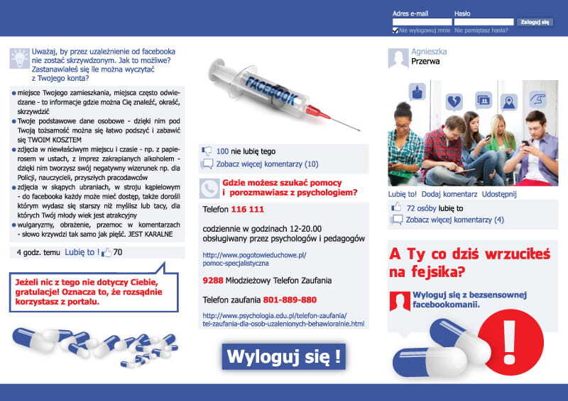 Ulotka: Profilaktyka uzależnienia od portali społecznościowych